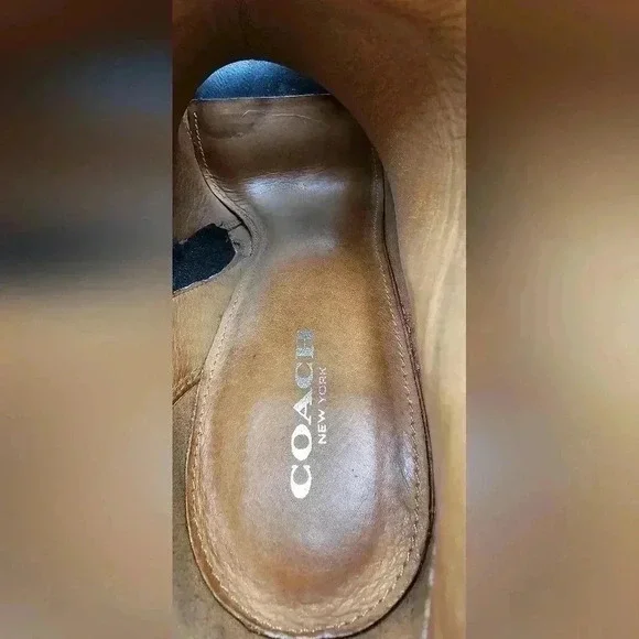 Coach Lolita Black Leather Bootie with Fringe Womens Size 6 - Picture 12 of 12